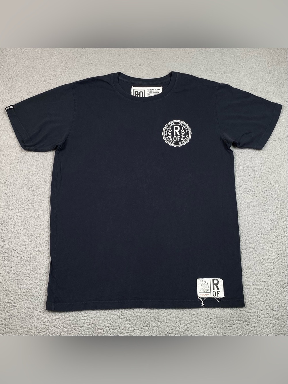 Roots of Fight T Shirt Men's Size L Black Short Sleeve Cotton Made in USA Large